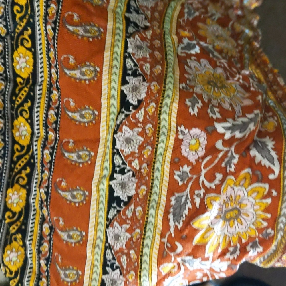 Forever 21| NWOT Knit Top Floral Maxi Spaghetti Strap Bohemian Dress Lined - Picture 8 of 16